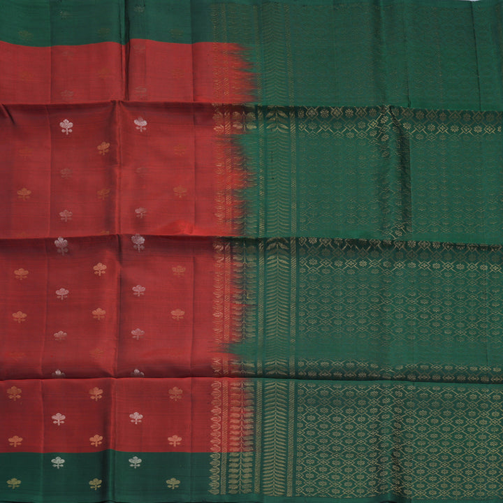 Hayagrivas Rust Maroon Handloom Soft Silk Saree KBF535G7-29