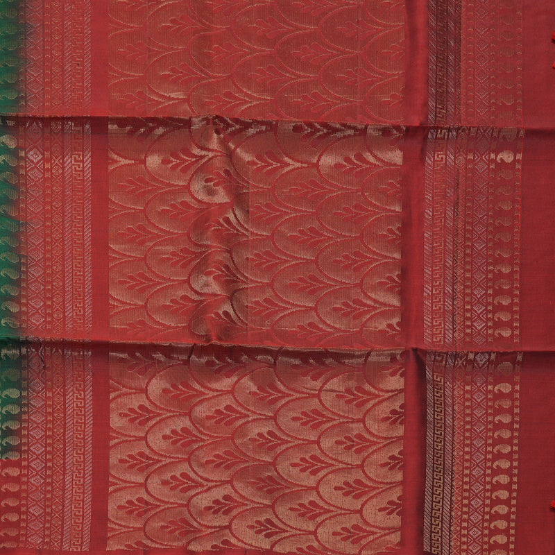Hayagrivas Bottle Green Handloom Soft Silk Saree KBF535G7-34