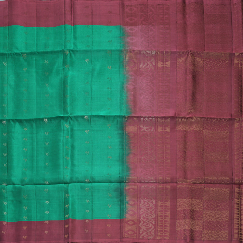 Hayagrivas Green Handloom Soft Silk Saree KBF535G7-38