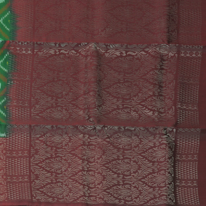 Hayagrivas Bottle Green Handloom Soft Silk Saree KBF535G8-3