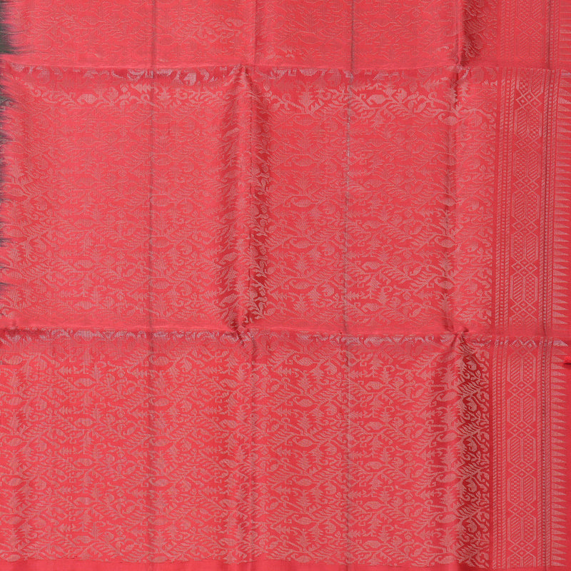 Hayagrivas Bottle Green Handloom Ikkat Soft Silk Saree KBF535G8-4