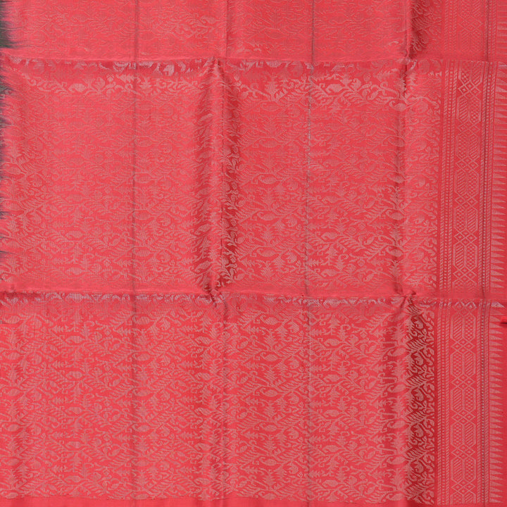 Hayagrivas Bottle Green Handloom Ikkat Soft Silk Saree KBF535G8-4
