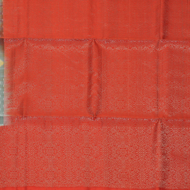 Hayagrivas Grey Handloom Ikkat Soft Silk Saree KBF535G8-6
