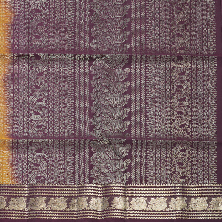 Hayagrivas Honey Mustard Handloom Soft Silk Saree KBF536G1-6