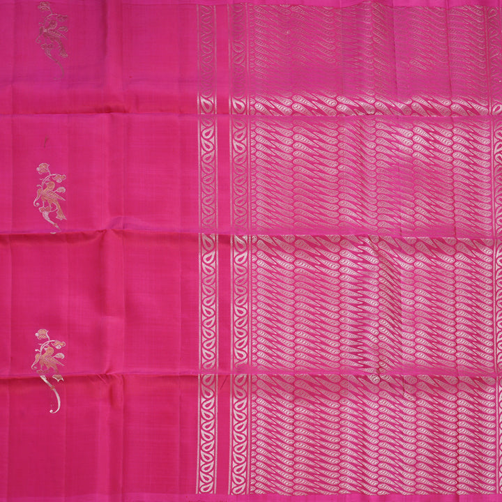Hayagrivas Pink Handloom Soft Silk Saree KBF536G1-7