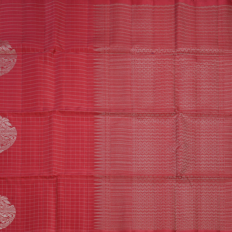 Hayagrivas Red Handloom Soft Silk Saree KBF536G2-17