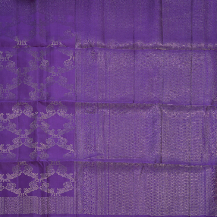 Hayagrivas Purple Handloom Soft Silk Saree KBF536G2-2