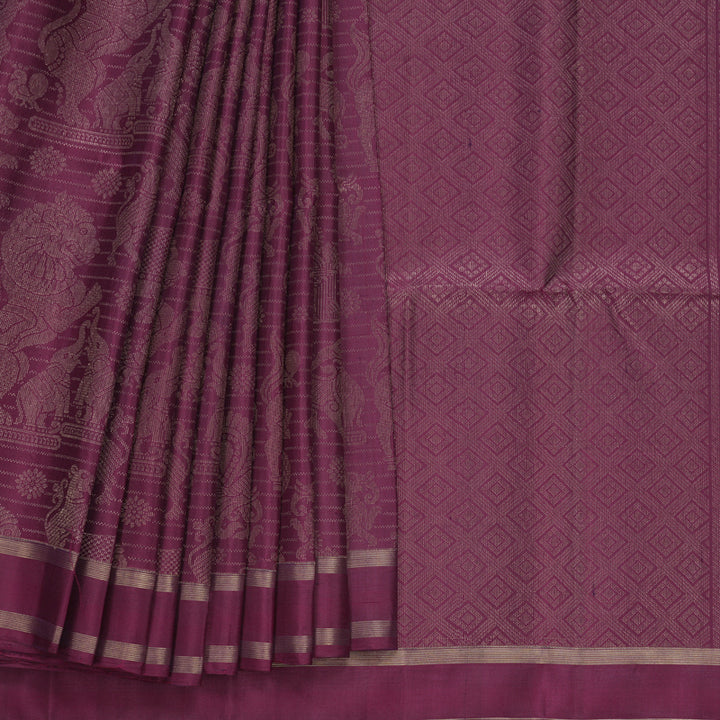 Hayagrivas Purple Handloom Soft Silk Saree KBF536G2-23