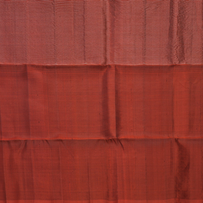 Hayagrivas Rust Orange Handloom Soft Silk Saree KBF536G2-24