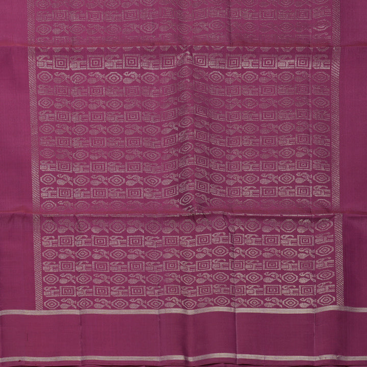 Hayagrivas Lavender-Pink Handloom Soft Silk Saree KBF536G2-25