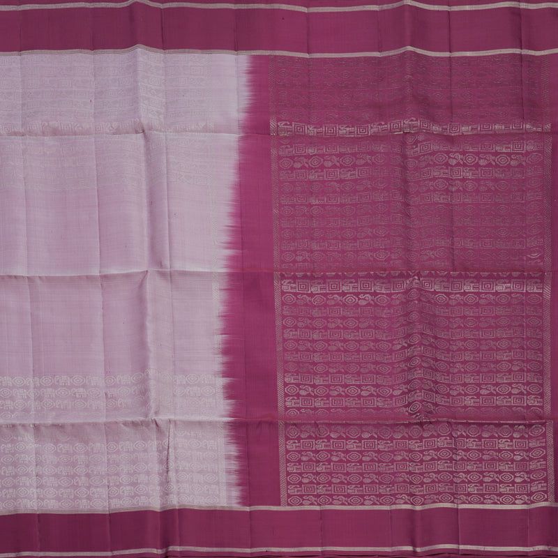 Hayagrivas Lavender-Pink Handloom Soft Silk Saree KBF536G2-25