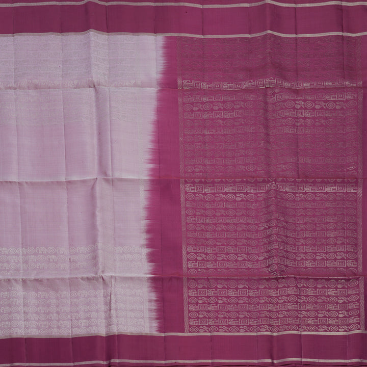 Hayagrivas Lavender-Pink Handloom Soft Silk Saree KBF536G2-25