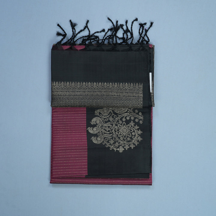 Hayagrivas Wine Purple Handloom Soft Silk Saree KBF536G2-3