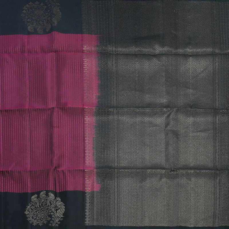 Hayagrivas Wine Purple Handloom Soft Silk Saree KBF536G2-3