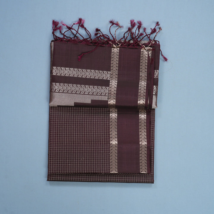 Hayagrivas Deep Wine Handloom Soft Silk Saree KBF536G3-10