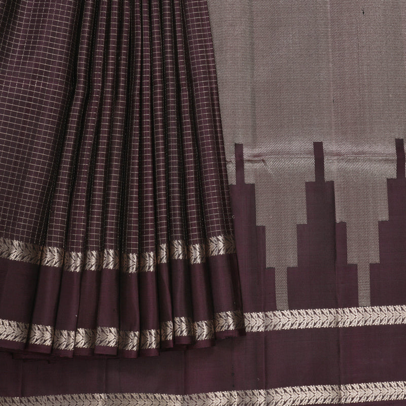 Hayagrivas Deep Wine Handloom Soft Silk Saree KBF536G3-10