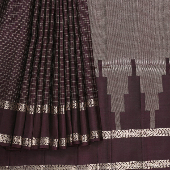Hayagrivas Deep Wine Handloom Soft Silk Saree KBF536G3-10