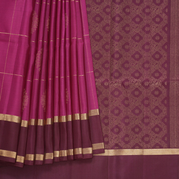 Hayagrivas Magenta Handloom Soft Silk Saree KBF536G3-9