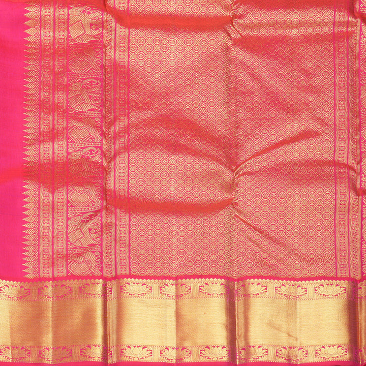 Hayagrivas Handloom Mayilkazhuthu Kanjivaram Silk Saree with Pink Border KBF537G2-1