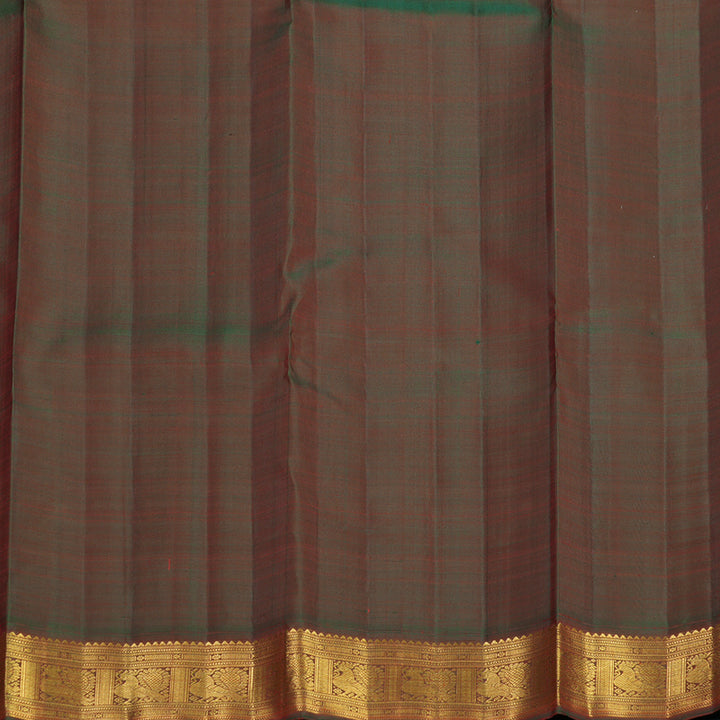 Hayagrivas Handloom Vadamalli Purple Kanjivaram Silk Saree with Manthalir Border KBF537G4-2