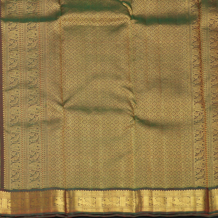 Hayagrivas Handloom Vadamalli Purple Kanjivaram Silk Saree with Manthalir Border KBF537G4-2