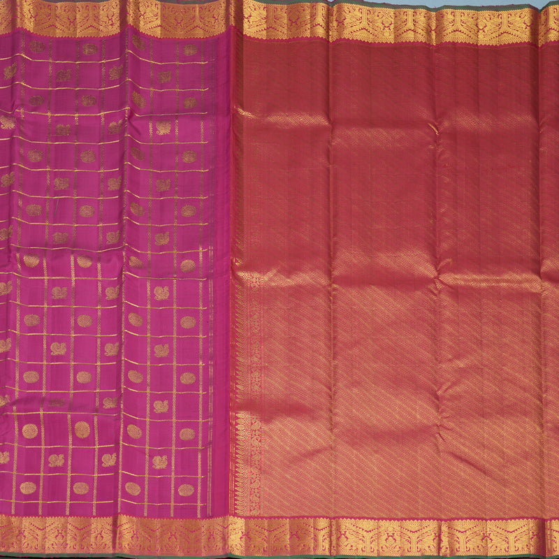 Hayagrivas Handloom Vadamalli Purple Kanjivaram Silk Saree KBF537G5-1