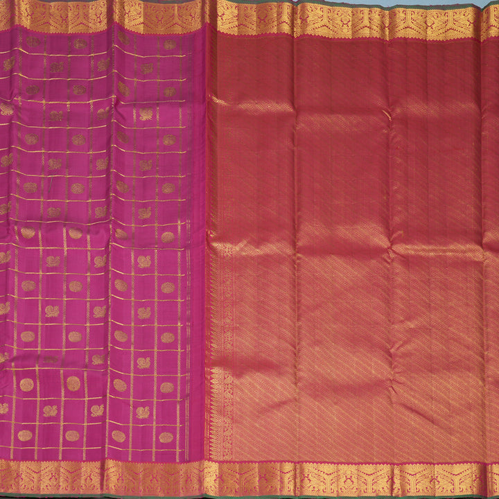Hayagrivas Handloom Vadamalli Purple Kanjivaram Silk Saree KBF537G5-1