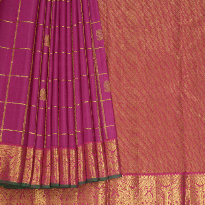 Hayagrivas Handloom Vadamalli Purple Kanjivaram Silk Saree KBF537G5-1
