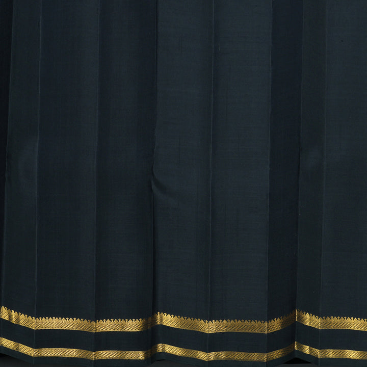 Hayagrivas Handloom Black Kanjivaram Silk Saree KBF537G7-1