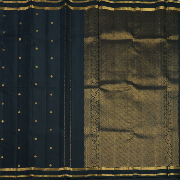 Hayagrivas Handloom Black Kanjivaram Silk Saree KBF537G7-1