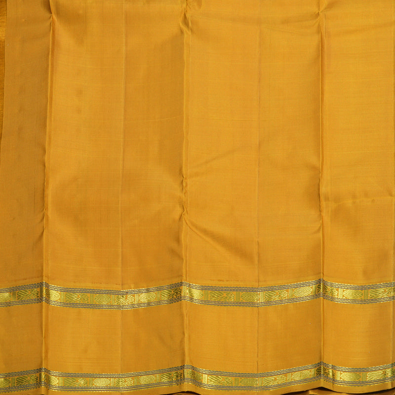 Hayagrivas Handloom Deep Jamun Kanjivaram Silk Saree with Mustard Yellow Border KBF538G2-1