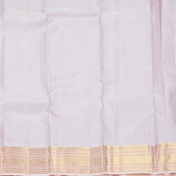 Hayagrivas Handloom Bottle Green Kanjivaram Silk Saree with Baby Pink Border KBF538G5-1