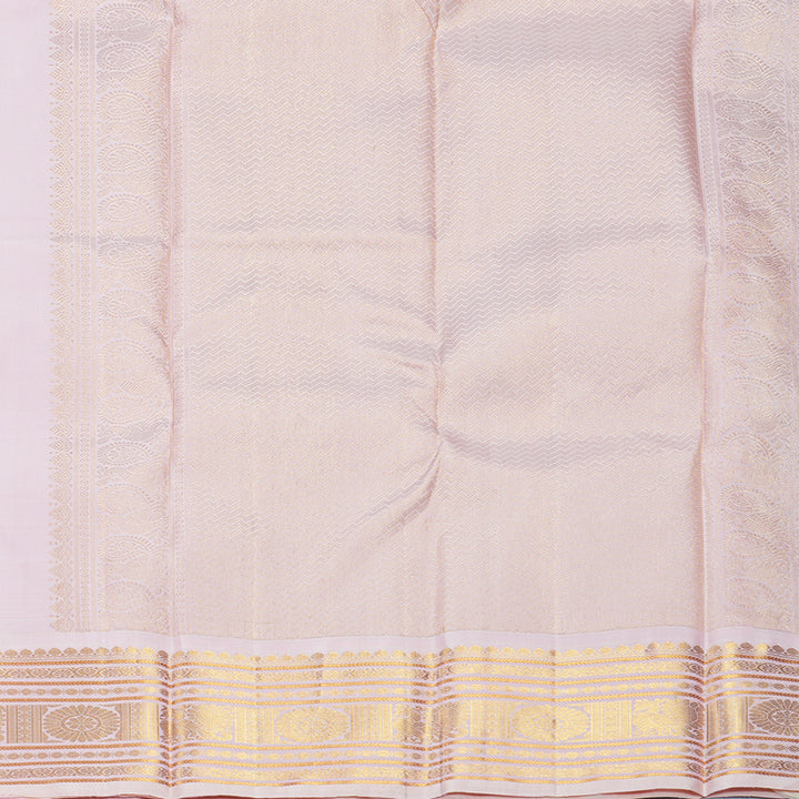 Hayagrivas Handloom Bottle Green Kanjivaram Silk Saree with Baby Pink Border KBF538G5-1