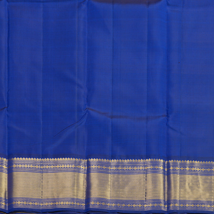 Hayagrivas Handloom Multicolour Checks Kanjivaram Silk Saree with Ink Blue Border KBF540G4-1