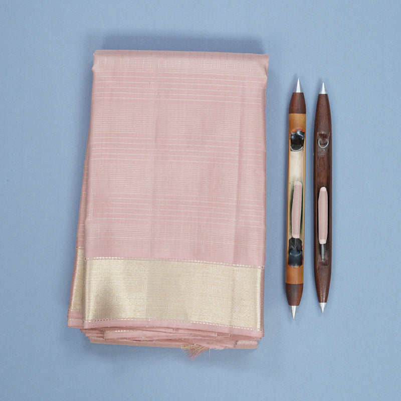 Hayagrivas Handloom Pastel Pink Kanjivaram Silk Saree KBF540G5-1