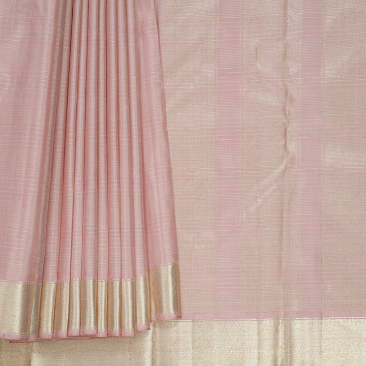Hayagrivas Handloom Pastel Pink Kanjivaram Silk Saree KBF540G5-1