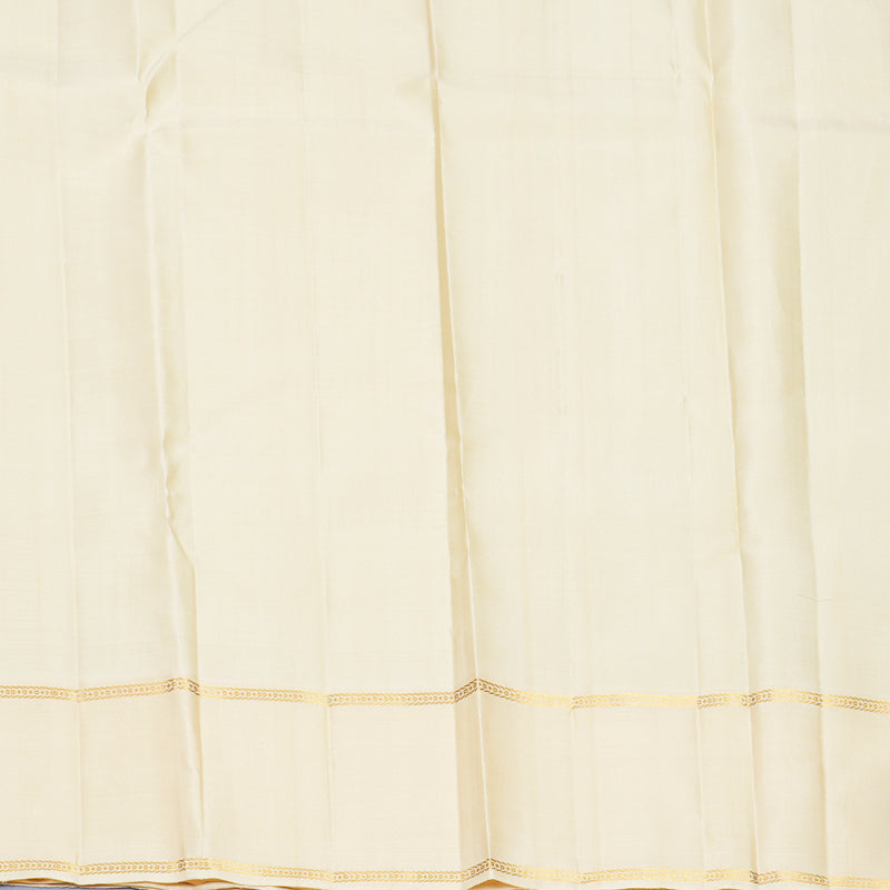 Hayagrivas Handloom Pista Green Kanjivaram Silk Saree with Half-White Border KBF540G6-1