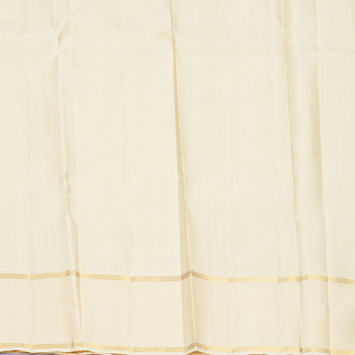 Hayagrivas Handloom Pista Green Kanjivaram Silk Saree with Half-White Border KBF540G6-1