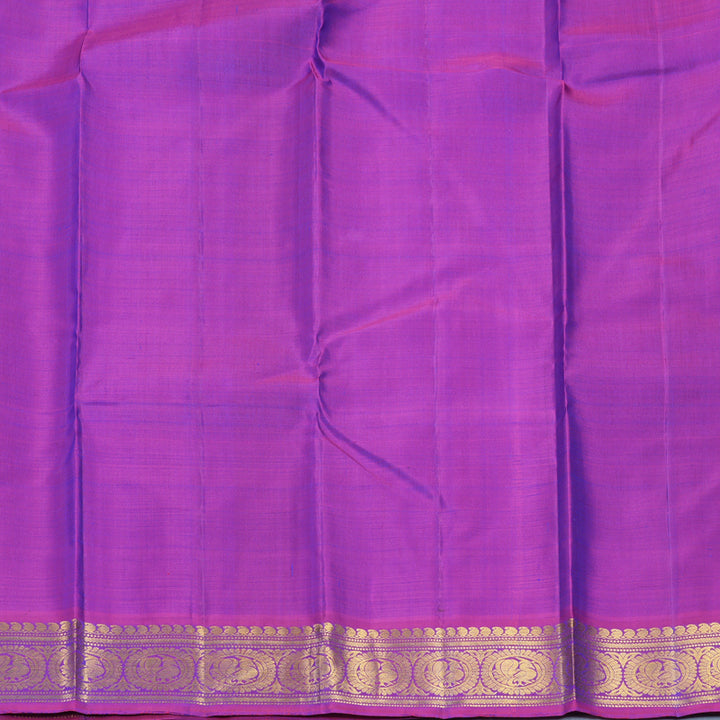 Hayagrivas Handloom Mayilkazhuthu Kanjivaram Silk Saree with Purple Border KBF540G7-1
