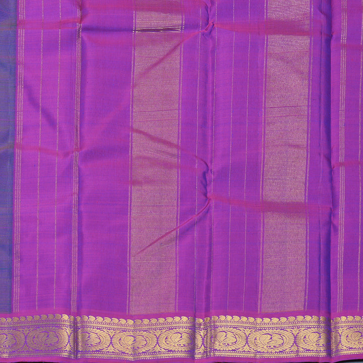 Hayagrivas Handloom Mayilkazhuthu Kanjivaram Silk Saree with Purple Border KBF540G7-1