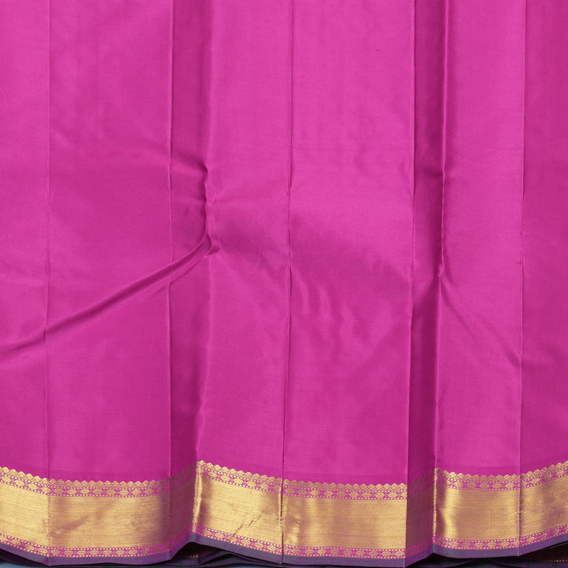 Hayagrivas Handloom Purple Kanjivaram Silk Saree with Magenta Border KBF542G10-4