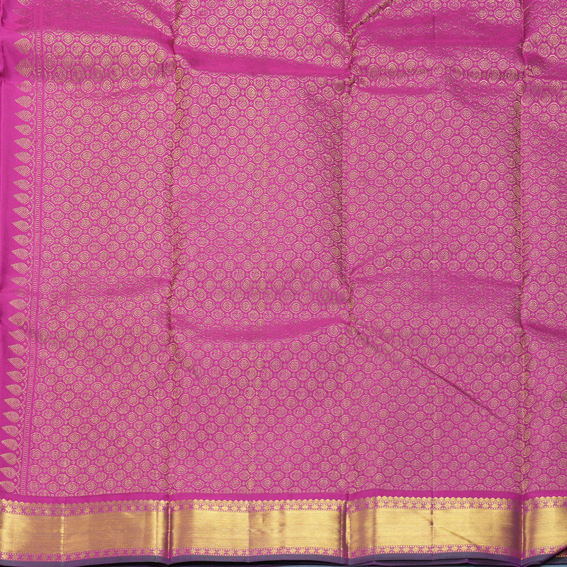 Hayagrivas Handloom Purple Kanjivaram Silk Saree with Magenta Border KBF542G10-4