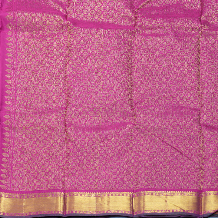 Hayagrivas Handloom Purple Kanjivaram Silk Saree with Magenta Border KBF542G10-4