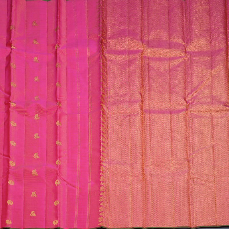 Hayagrivas Handloom Rani Pink Kanjivaram Silk Saree KBF542G11-1