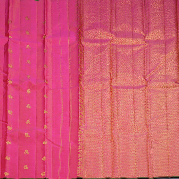 Hayagrivas Handloom Rani Pink Kanjivaram Silk Saree KBF542G11-1
