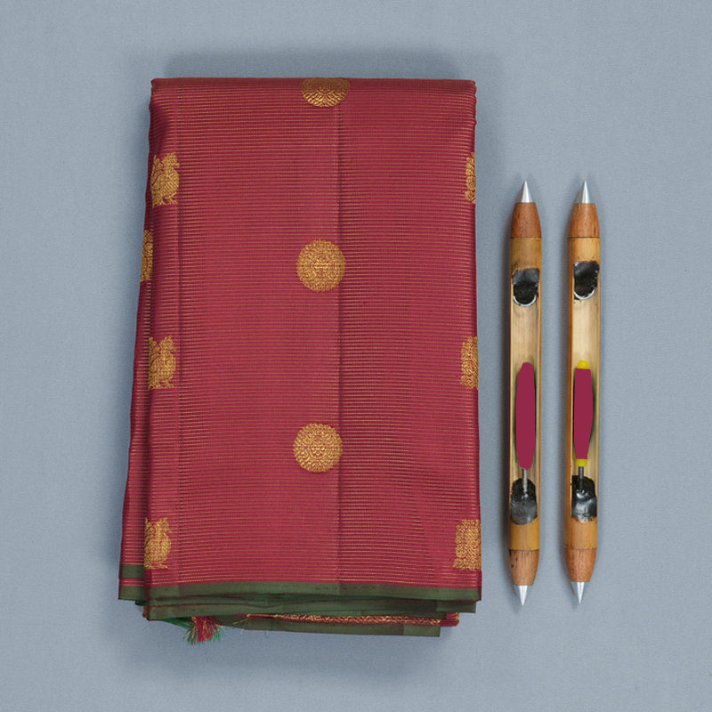 Hayagrivas Handloom Maroon Kanjivaram Silk Saree KBF542G11-2