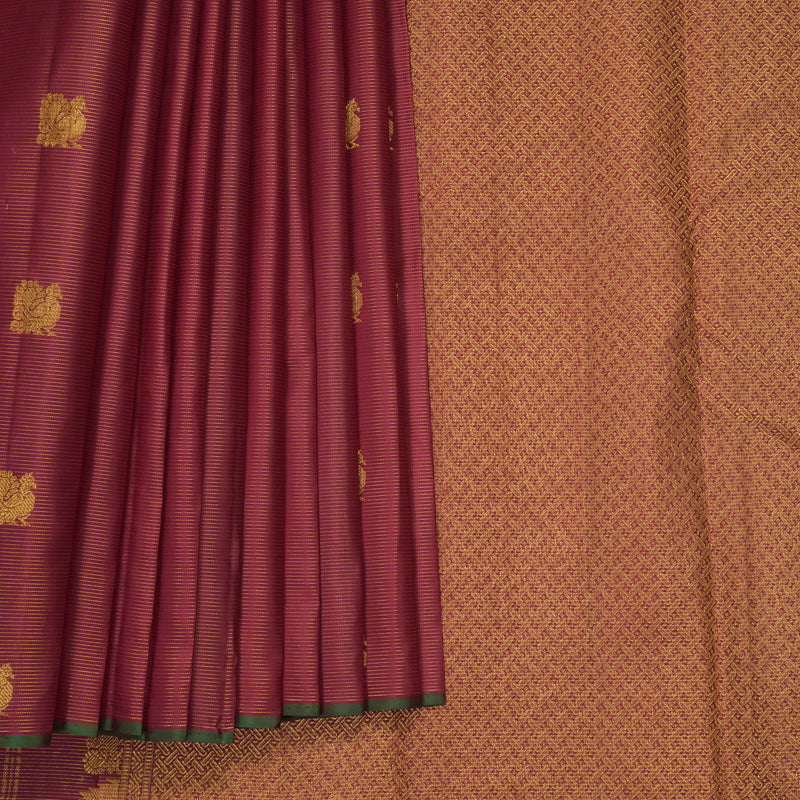 Hayagrivas Handloom Maroon Kanjivaram Silk Saree KBF542G11-2