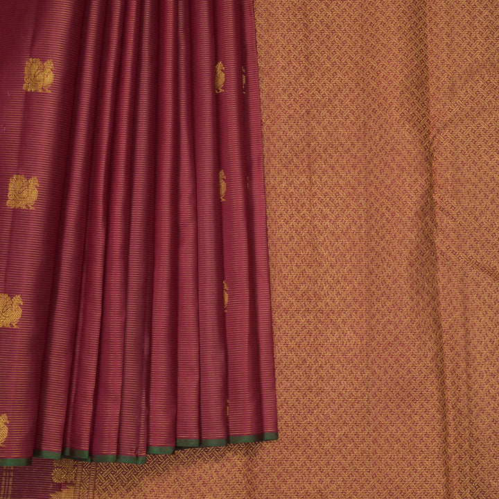 Hayagrivas Handloom Maroon Kanjivaram Silk Saree KBF542G11-2