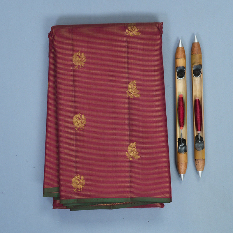 Hayagrivas Handloom Maroon Kanjivaram Silk Saree KBF542G11-3