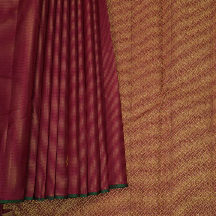 Hayagrivas Handloom Maroon Kanjivaram Silk Saree KBF542G11-3